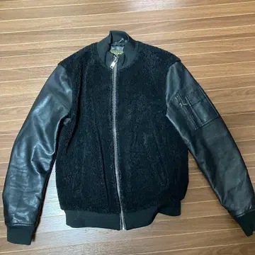 ZARA 남성용 가죽과 플리스 자켓