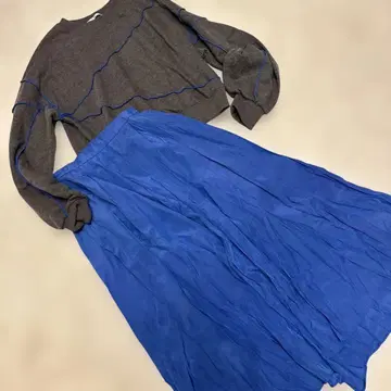 yevs 트레이닝복과 blanchic 롱 스커트 셋업