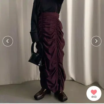 Ameri vintage 서스펜더 개더 스커트