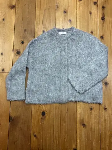 SLOBE IENA 샤기 니트 가디건 그레이 사이즈 36