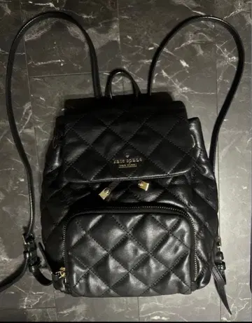 kate spade 블랙 퀼팅 백팩