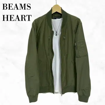 BEAMS HEART 카키 MA-1 자켓 플라이트 자켓