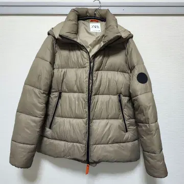 ZARA 후드 부착 다운 자켓