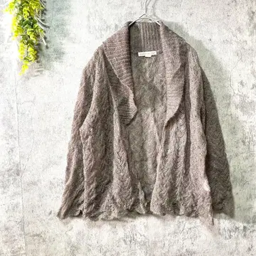 휴먼 우먼 긴팔 가디건 겉옷 모헤어 혼방 프론트 오픈 일본제 캐주얼