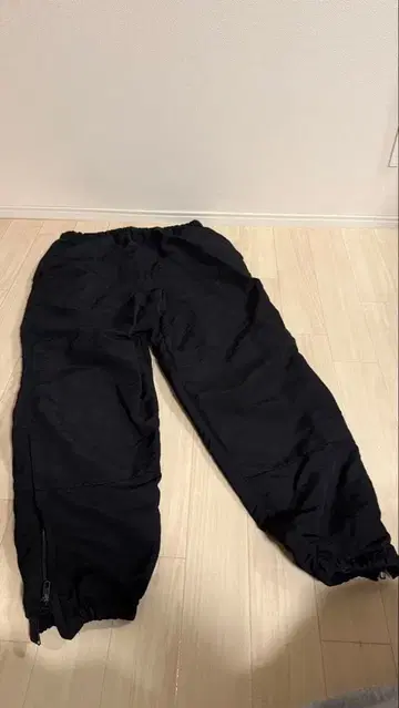 파라슈트 팬츠 블랙 워크 팬츠