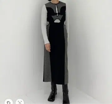 UNITED TOKYO 사이론 트위드 롱 원피스