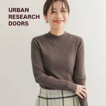 URBAN RESEARCH DOORS 하이넥 리브 니트