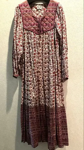 PUR 이케다 이즈미 씨 인도 면 꽃무늬 롱 드레스