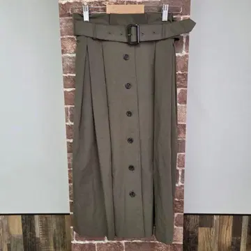 INGNI 잉그 스커트 카키 벨트 M 사이즈 롱 기장 프론트 버튼