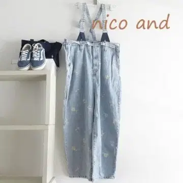 nico and 니코앤드 데님 오버 사이즈 살로펫 꽃무늬