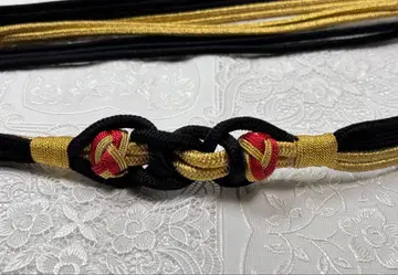 b-172 순수 실크 허리띠 평조 후리소데 성인식 오다마키 블랙 금