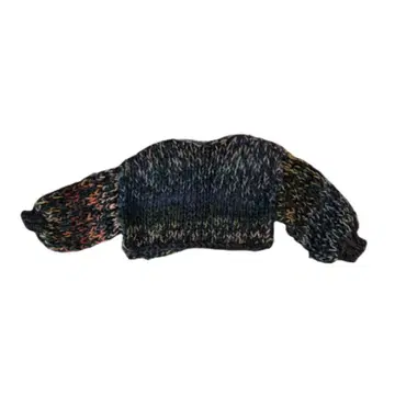 [ 24시간 이내 발송 ] amuamu 짧은 기장 오버 사이즈 니트