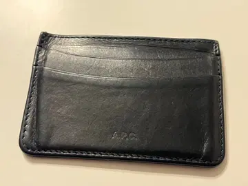 A.P.C. 블랙 가죽 카드 케이스 명함지갑 교통카드 지갑