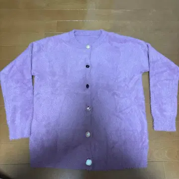 트위드 가디건 가디건 핑크 퍼플