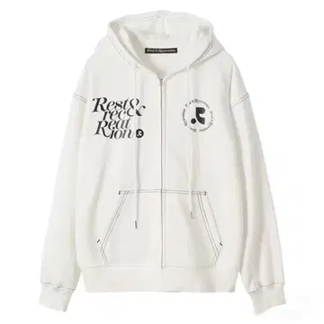 새상품 한국 Rest&Recreation 후드티 화이트