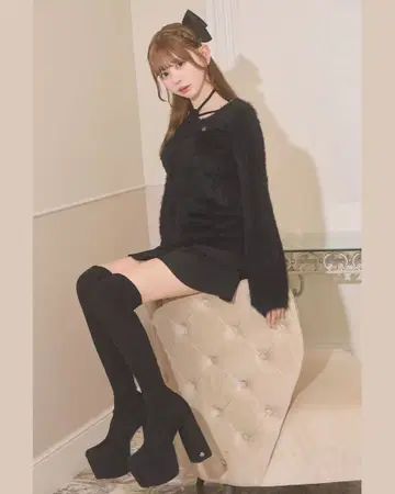 미셸 마카롱 슬림 레그 니하이 부츠 L 사이즈