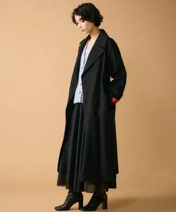 INED 이네드 캐시미어 롱 코트 블랙