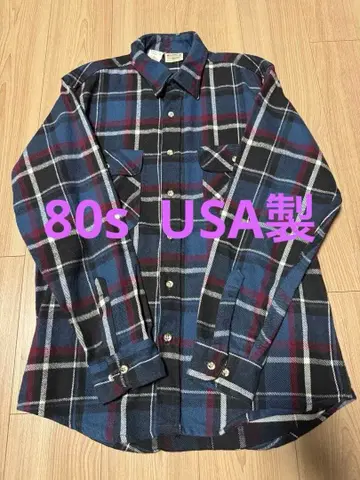80s 파이브 브라더스 플란넬 셔츠 USA 사이즈 M