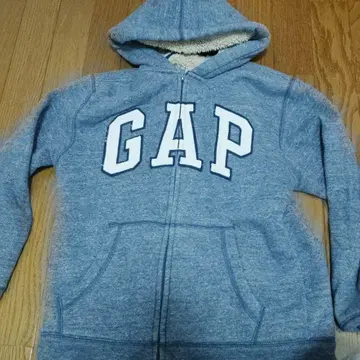 GAP Kids 후드 부착 지퍼 보아 후드티 (150)