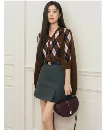 SNIDEL 벨트 포함 박스 미니 스커트 쇼츠 GRY