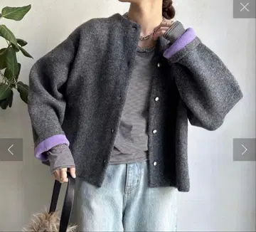 DOUDOU 더블 페이스 니트 숏코트