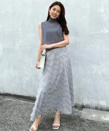 [ 새상품급 ] 컷 자카드 니트 셋업 색스 M 아뉴앙스