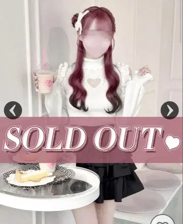 HONEY MEW 허니뮤우 하트컷 터틀 니트 화이트