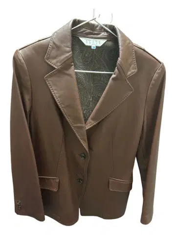 AGASA 브라운 가죽 자켓