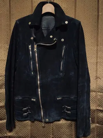 백래쉬 재팬 카프 시로 나메시 더블 라이더스 자켓 네이비