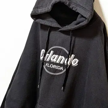C 플러스 플로리다 올랜도 자수 후드 맨투맨 블랙 L 구제 의류