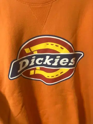 Dickies 디키즈 맨투맨 트레이닝복 오렌지 로고 프린트