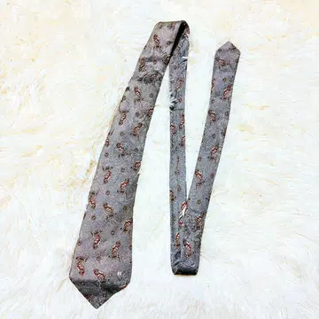 dunhill 그레이 꽃무늬 넥타이