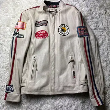 레어 schott 클래식 레이서 라이더 자켓 와펜 커스텀 M