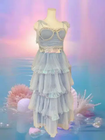 머메이드풍 드레스 오리지널 의상 핸드메이드 아이돌 스테이지 의상