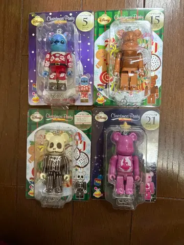 디즈니 크리스마스 파티 피규어 4개 세트