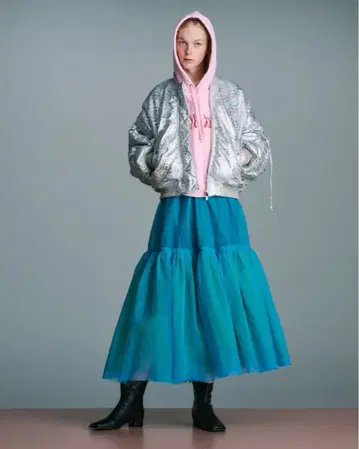 실버 봄버 자켓 캐주얼