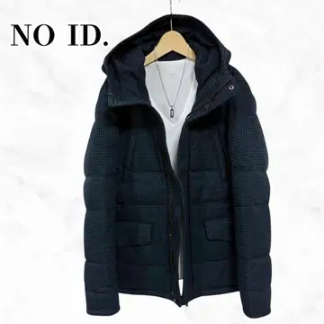 NO ID. 후데트 다운 자켓 다운 블루종 아우터 네이비