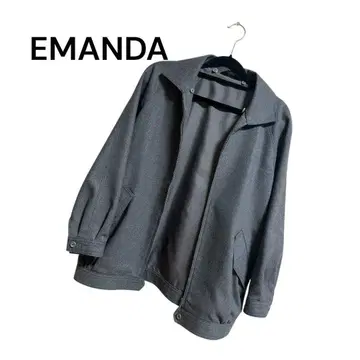 EMANDA 그레이 자켓 블루종 자켓 울 9