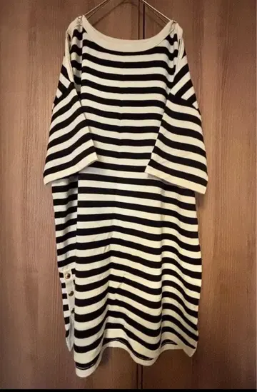 [ 미사용 ] 아나텔리어 보더 니트 원피스