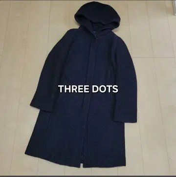 THREE DOTS 울 후디드 코트 푸들 스리도츠