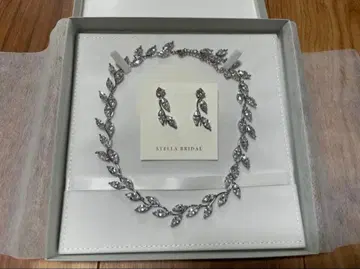 STELLA BRIDAL 리프 모티브 목걸이 귀걸이 세트