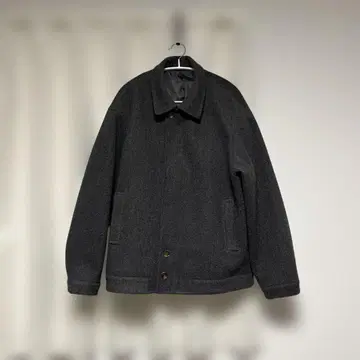 빅 실루엣 미들 코트 다크 그레이