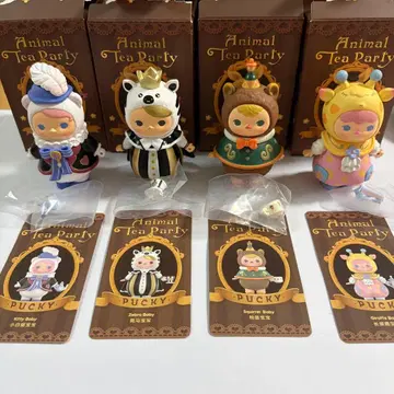 PUCKY 애니멀 티 파티 4종 세트