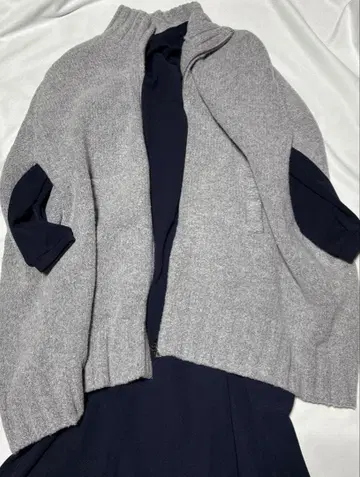 미즈이로 인드 로우게이지 니트 판초 베스트