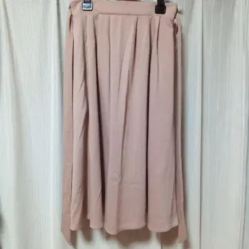 [미사용 새상품] 플레어 스커트 핑크 베이지
