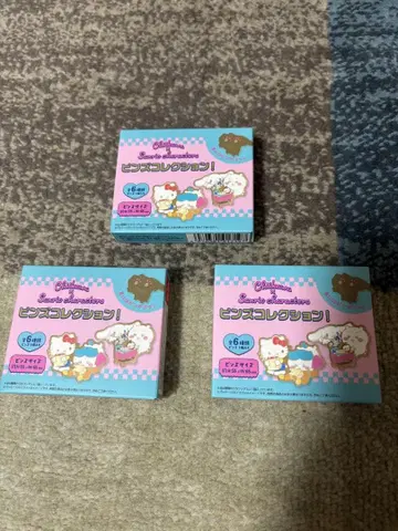 치이카와 (먼작귀) 산리오 핀즈 컬렉션 미개봉품 3개 세트 핀 배지