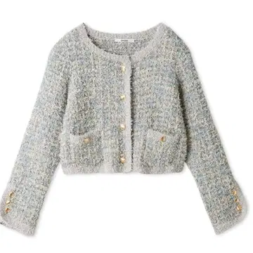 SNIDEL 라메 트위드 니트 가디건