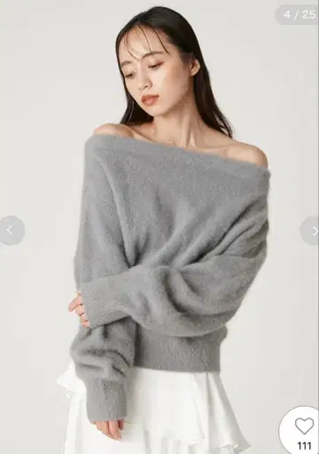 프레이 아이디 폭스 캐시미어 오프숄더 니트탑