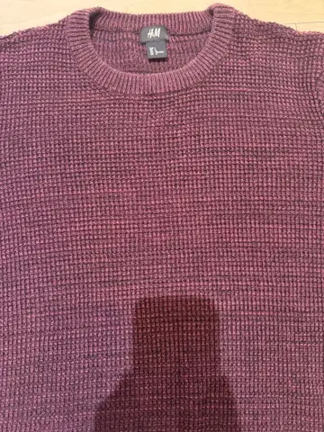 H&M 다크 퍼플 크루넥 스웨터 L