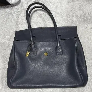 토프앤로드스톤 토트백 루프버튼 네이비 가죽